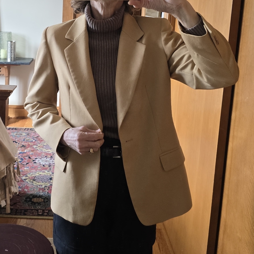 Pendleton Fully Lined Tan 100% Virgin Wool Blazer… - image 2